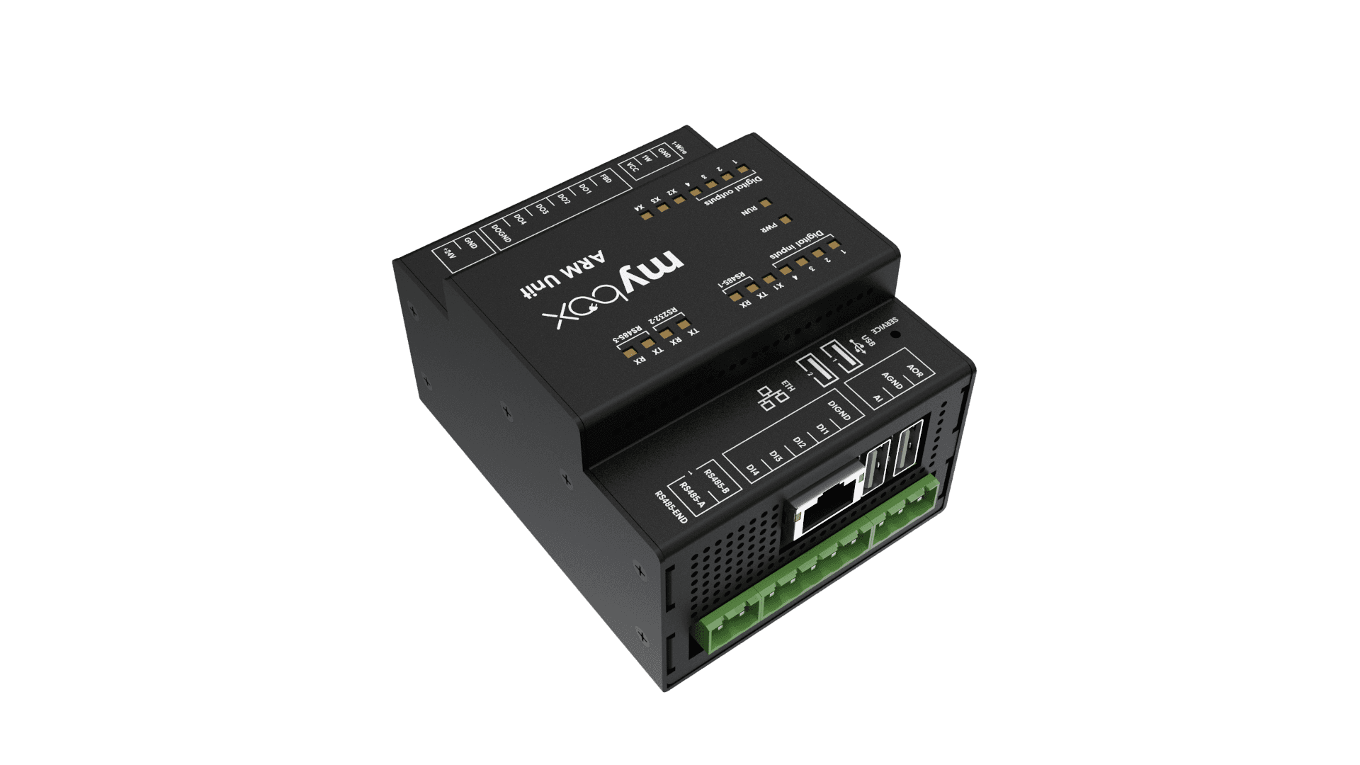 Levý pohled na modul pro dynamické řízení výkonu nabíjecí stanice MyBox Arm Unit